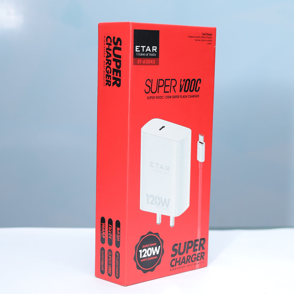 ETAR SUPER VOOC 120W FLASH CHARGER ET-A2043